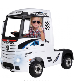 Kinder-Elektroauto Mercedes Benz Actros Truck, lizenziert, 180 Watt, Allrad, 3-6 km/h, Stoßdämpfer